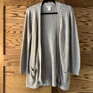 Cotton Emporium Tan Cardigan with Pockets, Medium